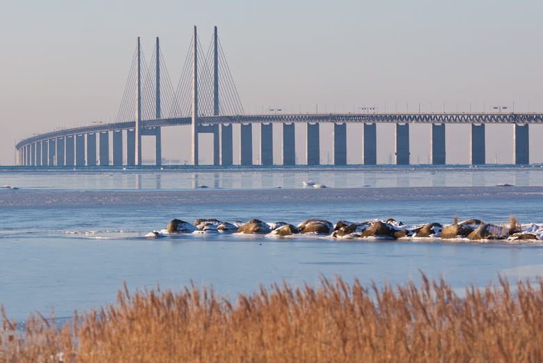 Pont de l'Øresund, entre la Suède et le Danemark