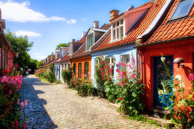 Una stradina del centro di Aarhus