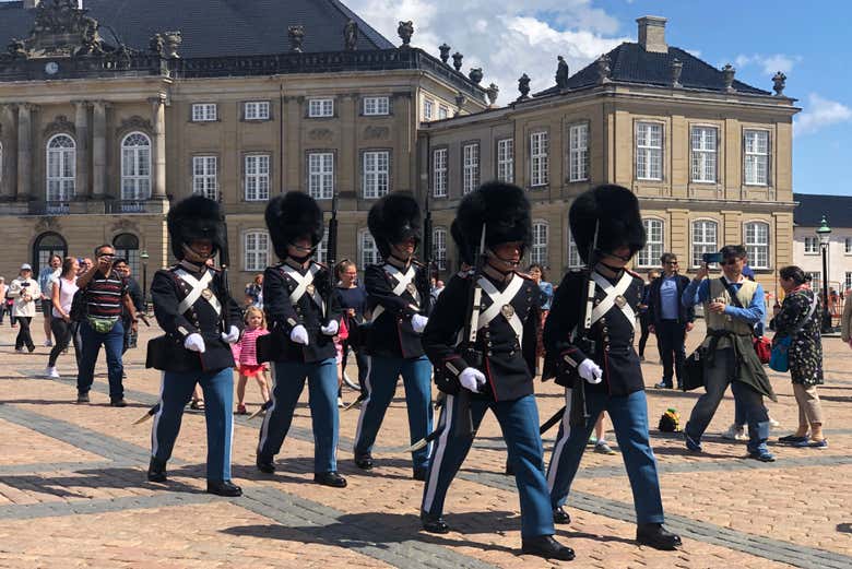 Cambio della guardia reale di Amalienborg 