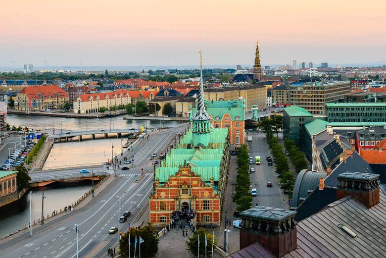Vues de l'observatoire de la tour de Christiansborg
