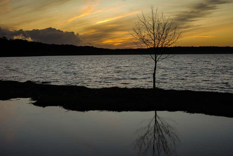 Sunset over Furesø Lake