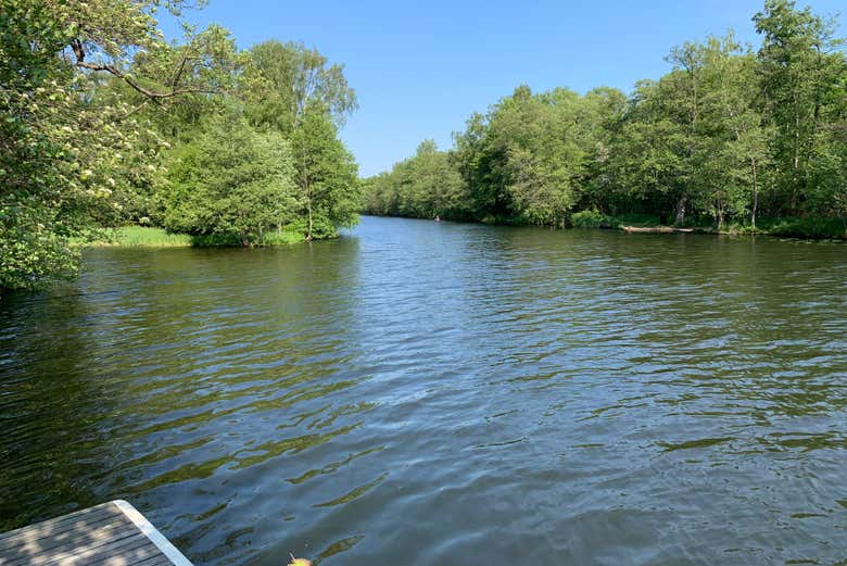 Sailing on the waters of Lake Lyngby