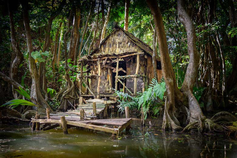 Cabaña en el río Indio