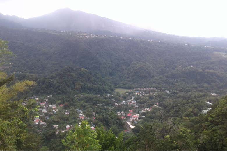 Vistas del valle de Roseau
