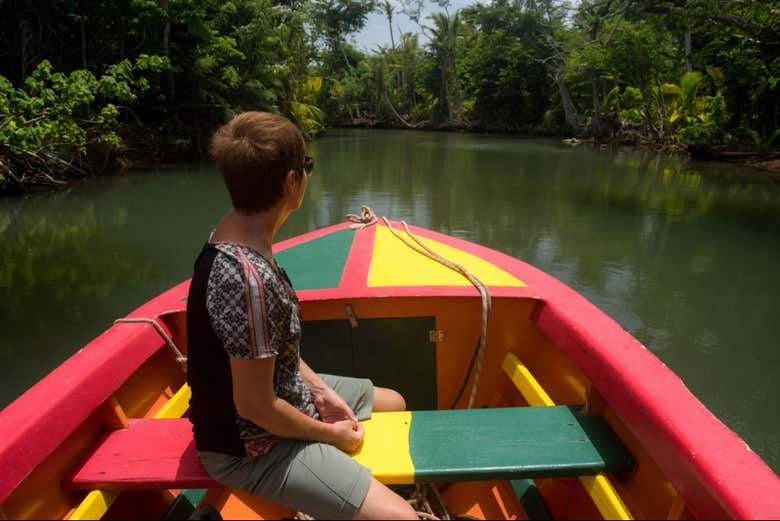 Durante el paseo en lancha por Indian River