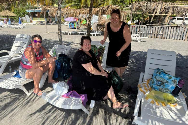 Disfrutando de un momento de relax en la playa