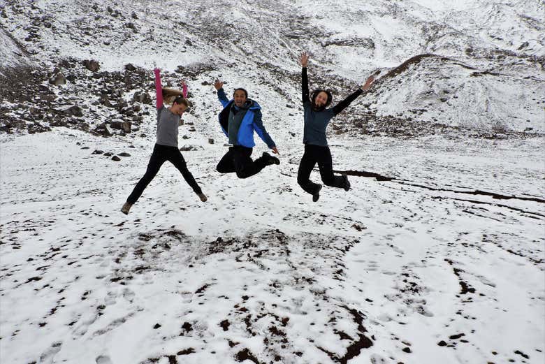 Neve sul vulcano Chimborazo