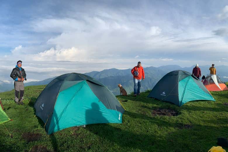 Camping on the hill