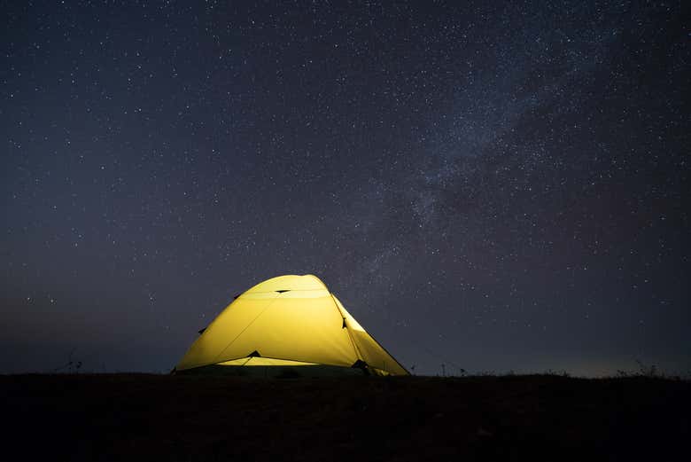 Camping in tents