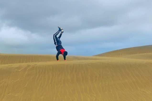 Fotografia tra le dune del desierto di Palmira