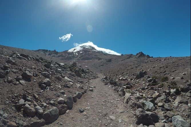 The path to the Chimborazo volcano