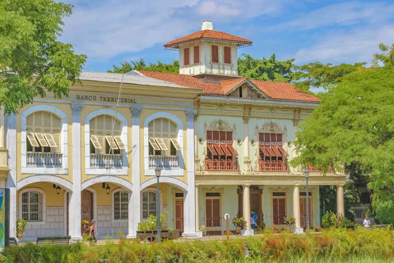 Banco Territorial, en el Parque Histórico de Guayaquil
