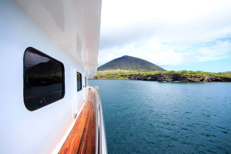 La vista a bordo dello yacht