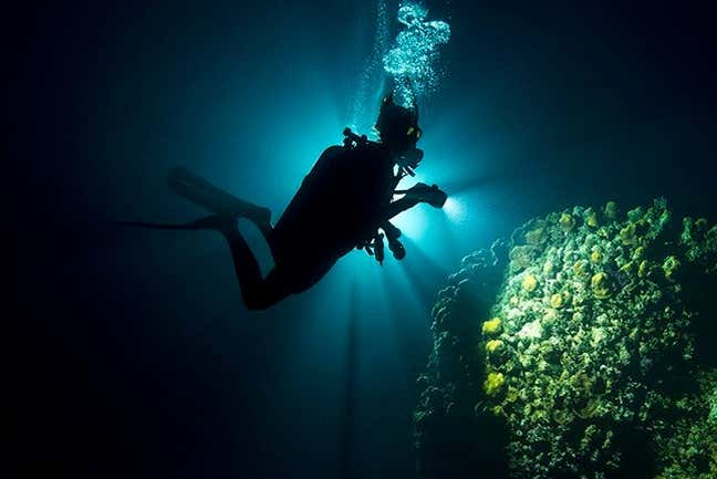 Diving in open waters