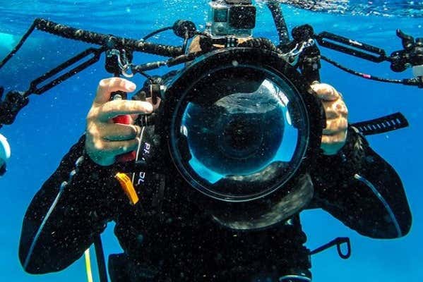 Exploring the island's seabed