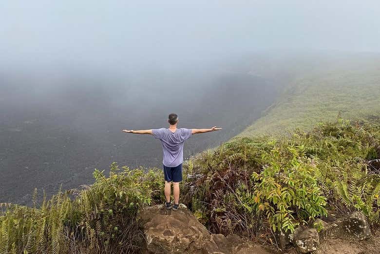 Exploring the volcano area