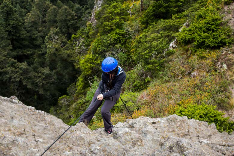 Abeiling at the Trillizos Volcano