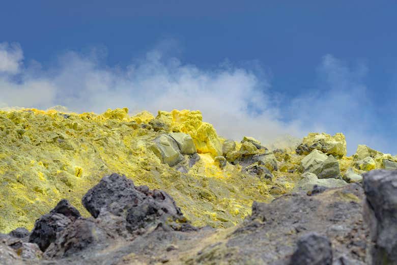 Landscapes at the sulfur mines