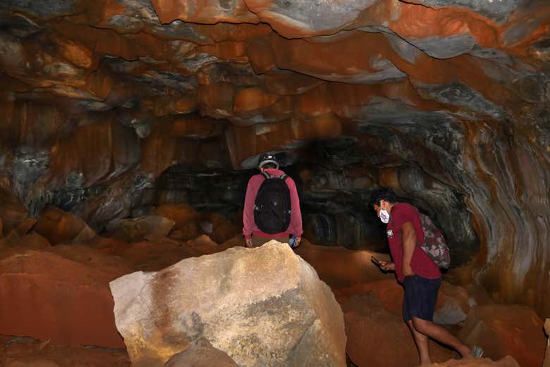 Explore the lava tunnels