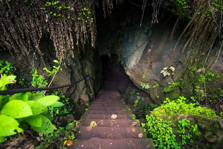 Entrée aux tunnels de lave