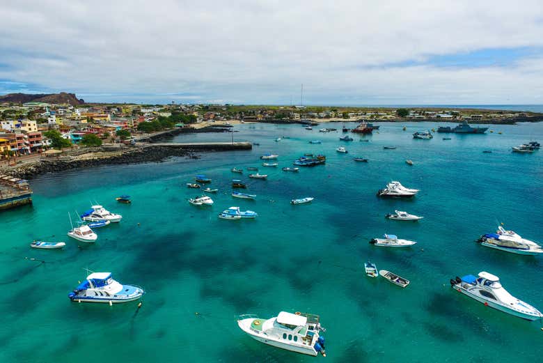 Vista aerea dell'isola di San Cristobal