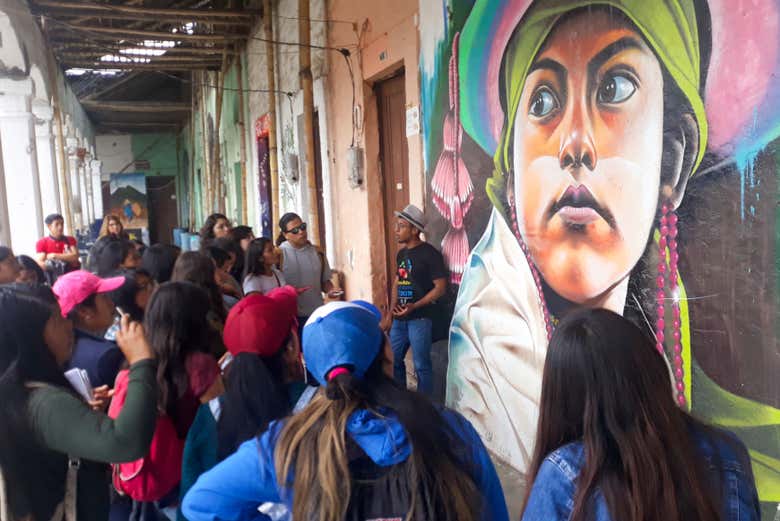 Recorriendo el centro de Otavalo