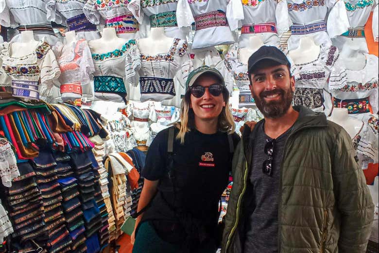 Visitando el mercado local