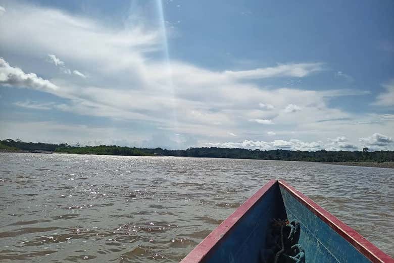 Boat trip on the Napo River