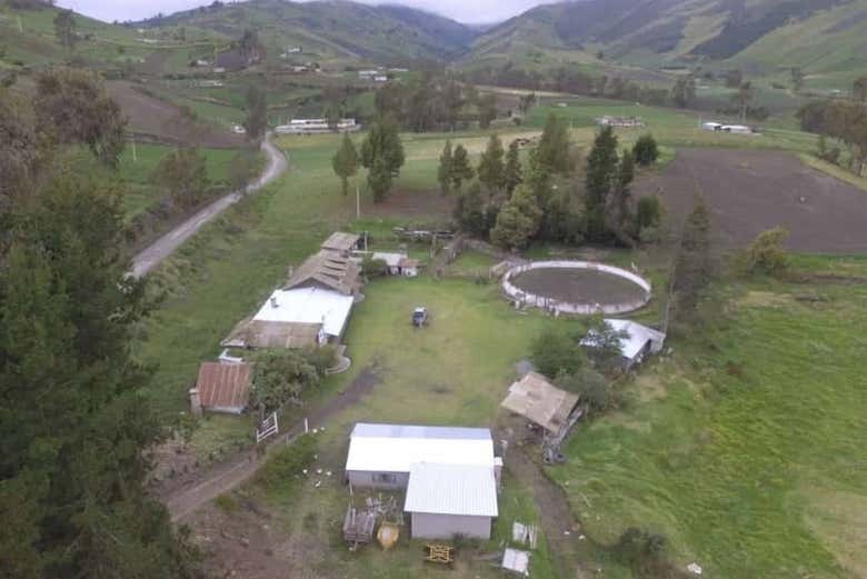 Aerial view of the hacienda