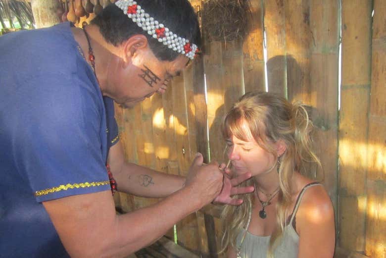 During the ayahuasca ceremony