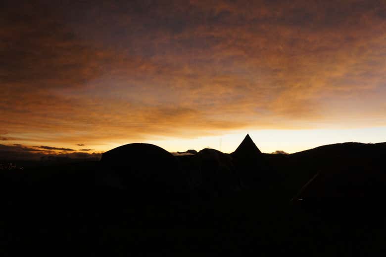 Bellissimi tramonti sul Cammino Inca