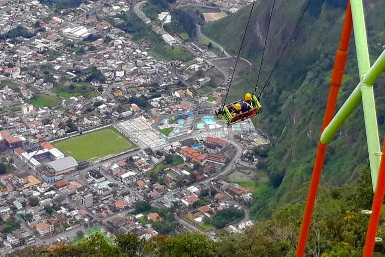 Bird's eye view of Baños de Agua Santa
