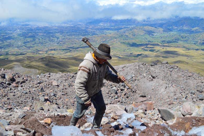 Ice mine in Chimborazo