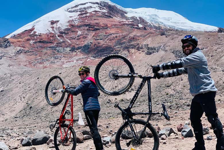 A cycling route around Chimborazo's foothills