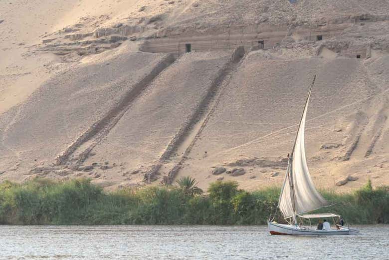 Sail along Aswan's river shore