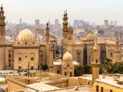 The Al Rifa'i and Sultan Hassan Mosques next to Saladin Citadel