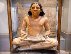 Recreated ancient Egyptian figure