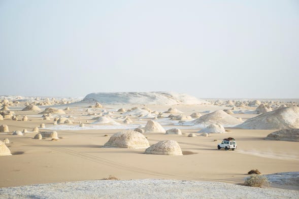 Excursion privée dans le désert blanc et l'oasis de Bahariya