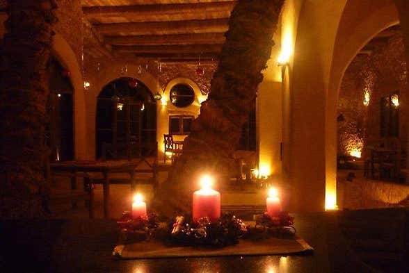 Enjoy a candle lit dinner