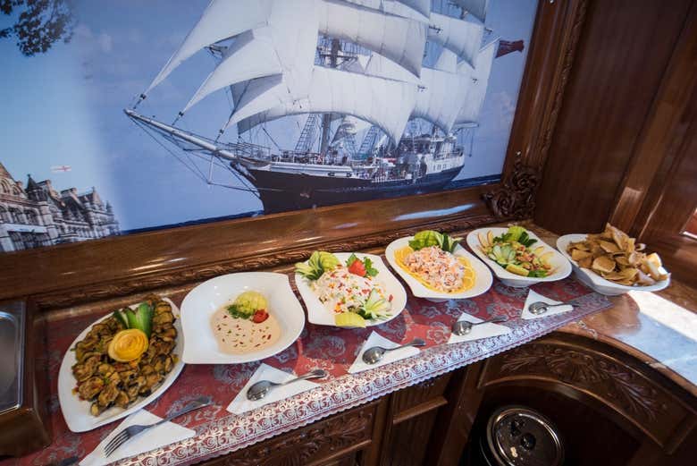 Diferentes platos que podréis degustar en el almuerzo