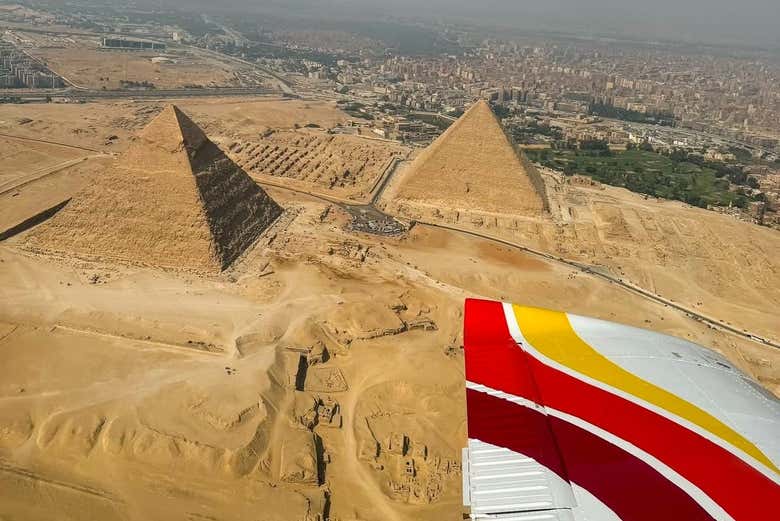 Enjoy the breathtaking views from an aircraft
