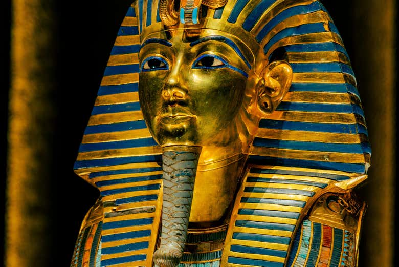 Vous pourrez admirer le masque funéraire de Toutankhamon