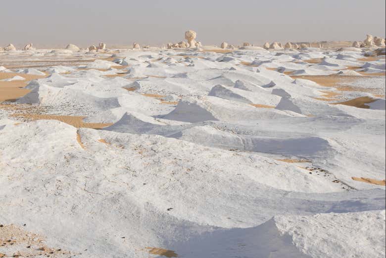 Explroe white desert dunes
