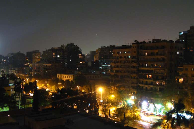 Incredible views of Cairo at night