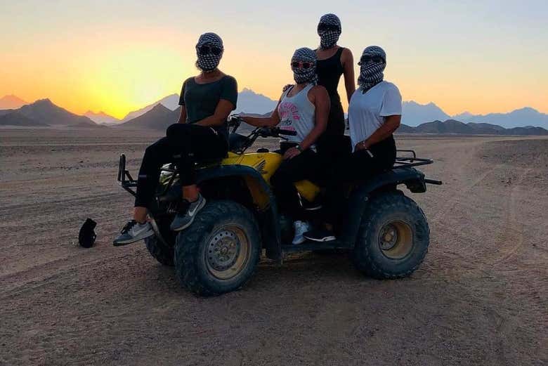Sunset over the desert