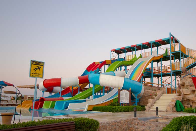 Visitando uno de los parques acuáticos más divertidos de Egipto