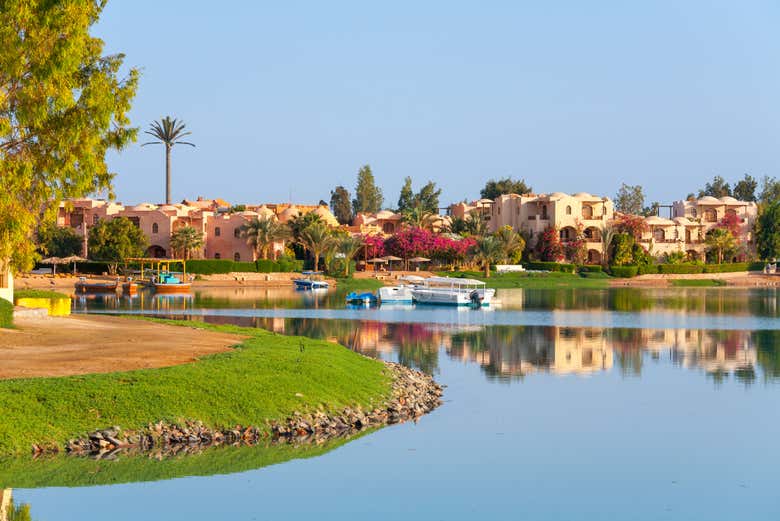 Uno de los canales de El Gouna