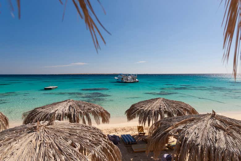 Uma das praias mais paradisíacas do Egito