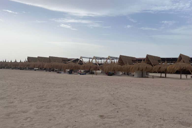 Guarda-sol na Ilha Giftun