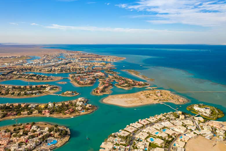 Vista aerea di El Gouna